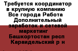 Требуется координатор в крупную компанию - Все города Работа » Дополнительный заработок и сетевой маркетинг   . Башкортостан респ.,Караидельский р-н